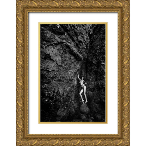 Cave Gold Ornate Wood Framed Art Print with Double Matting by Gil Raga, Joan