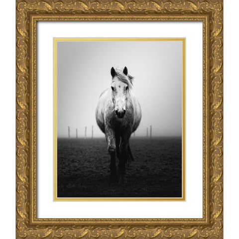 Confidence Gold Ornate Wood Framed Art Print with Double Matting by Staelens, Christophe