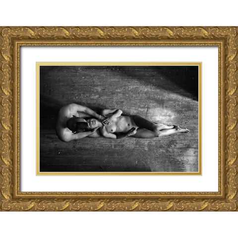 Aam Gold Ornate Wood Framed Art Print with Double Matting by Kapsha, Eduards