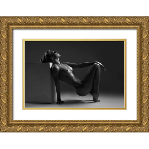 Glare Gold Ornate Wood Framed Art Print with Double Matting by Markachev, Leonid