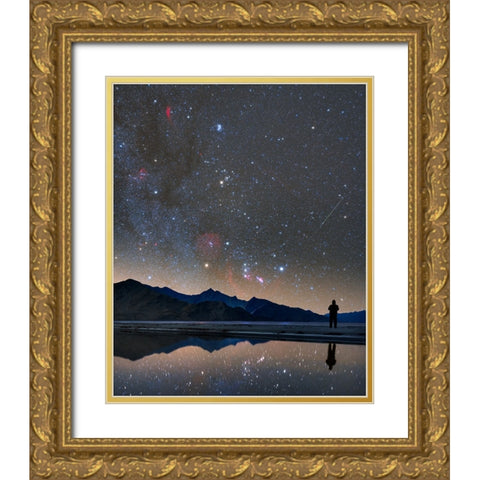 Winter is coming... Gold Ornate Wood Framed Art Print with Double Matting by Chander, Vikas