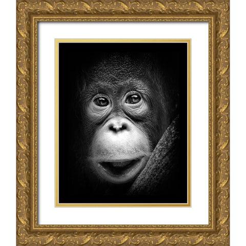 Innocent Gold Ornate Wood Framed Art Print with Double Matting by Bunjamin (Abe), Antonyus