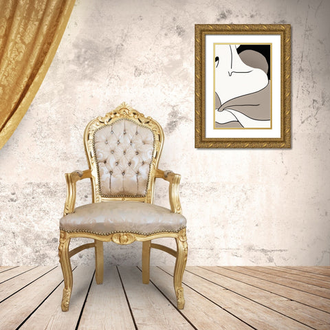 matisse_shoulder_vector_002_Black Gold Ornate Wood Framed Art Print with Double Matting by 1x Studio II