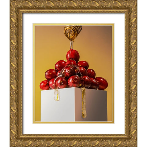 Cranberries With Honey Gold Ornate Wood Framed Art Print with Double Matting by Morozov, Konstantin