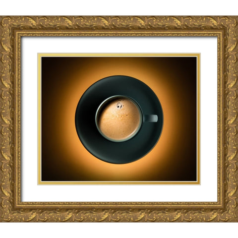 Coffee Eclipse Gold Ornate Wood Framed Art Print with Double Matting by Morozov, Konstantin