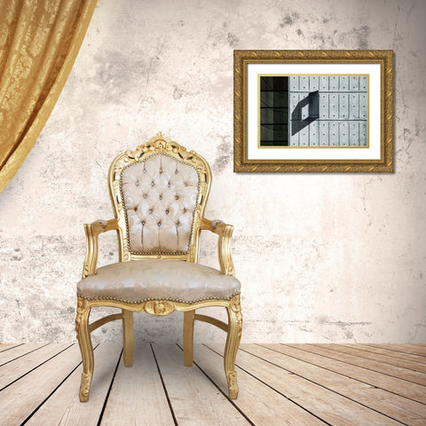 Urban Abstract Gold Ornate Wood Framed Art Print with Double Matting by Schuster, Inge
