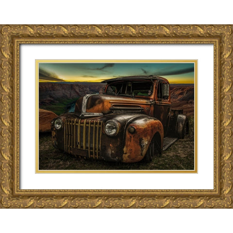 Vintage Festival Waroux Gold Ornate Wood Framed Art Print with Double Matting by Philippe, Laruelle
