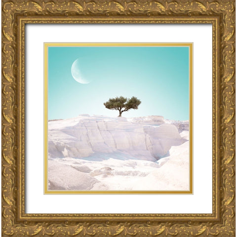 Alien Island. part 4 Gold Ornate Wood Framed Art Print with Double Matting by Frey, Eva