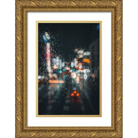 The world through glass Gold Ornate Wood Framed Art Print with Double Matting by Daichi, Murakyami