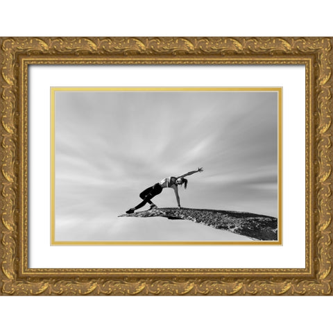 Dancing In the Clouds Gold Ornate Wood Framed Art Print with Double Matting by Deng, Ivy