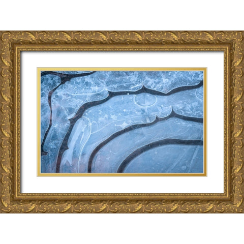 Iceformations Gold Ornate Wood Framed Art Print with Double Matting by Lindsten, Christian