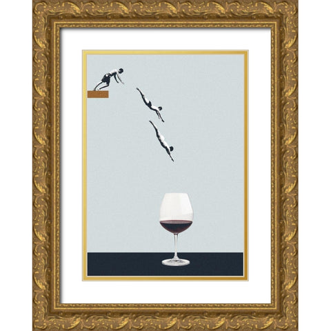 Your best friends forget you get old Gold Ornate Wood Framed Art Print with Double Matting by Leon, Maarten