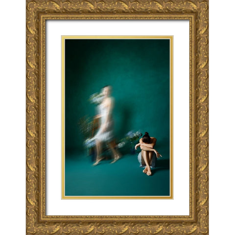 Coming, Going, and Just Sitting Pretty Gold Ornate Wood Framed Art Print with Double Matting by Shandelman, Amalya