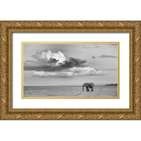 Alone Gold Ornate Wood Framed Art Print with Double Matting by and Wei, Siyu