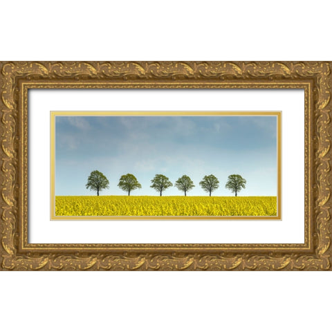 rape Gold Ornate Wood Framed Art Print with Double Matting by Uhlig, Dieter
