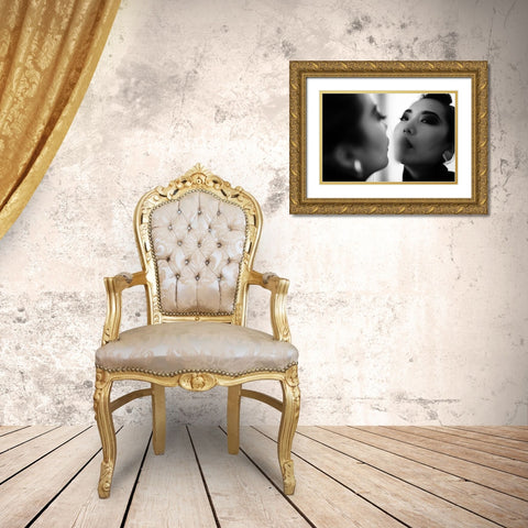 say breathily Gold Ornate Wood Framed Art Print with Double Matting by Fukuda, Hiro