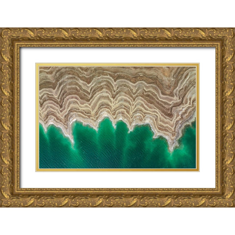Salty Formations Gold Ornate Wood Framed Art Print with Double Matting by Meirovich, Ido