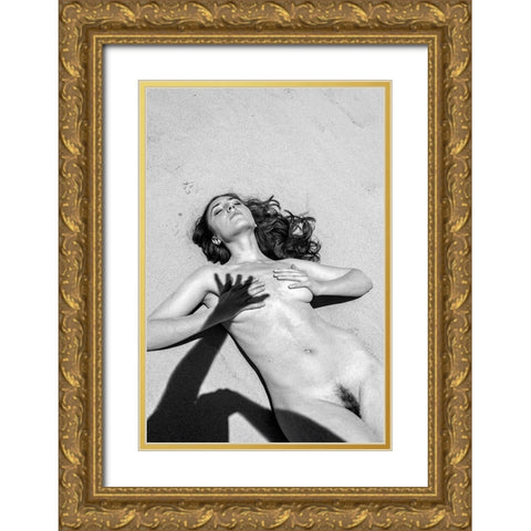 Shadow Hand Gold Ornate Wood Framed Art Print with Double Matting by Blasko, Jan