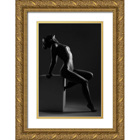 Glare Gold Ornate Wood Framed Art Print with Double Matting by Markachev, Leonid