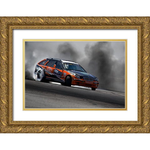 Drifting. Gold Ornate Wood Framed Art Print with Double Matting by Londal, Leif