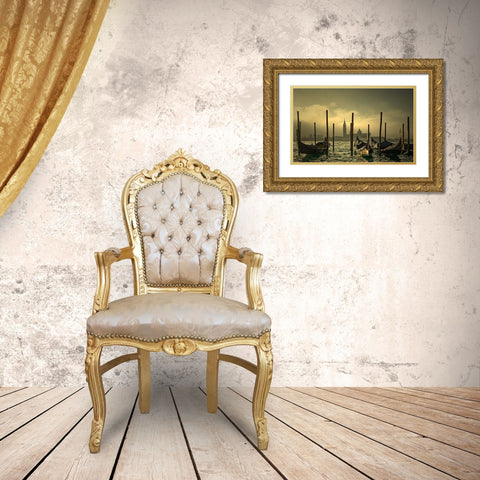 Light In The Mist Gold Ornate Wood Framed Art Print with Double Matting by DUPONT, Isabelle