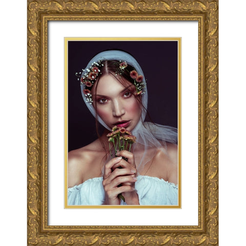 my art Gold Ornate Wood Framed Art Print with Double Matting by Amar, Yoni