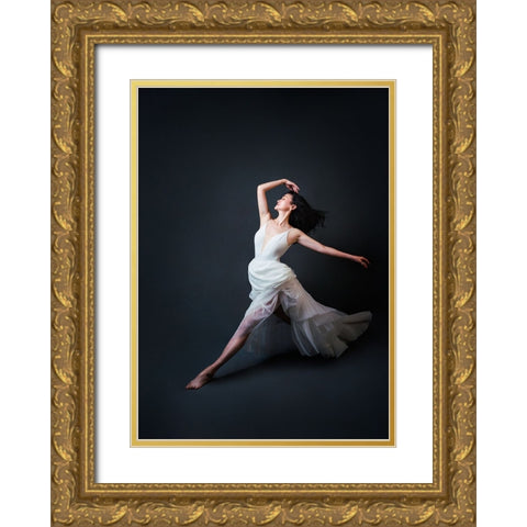 Free Mood Gold Ornate Wood Framed Art Print with Double Matting by Meng, Mia