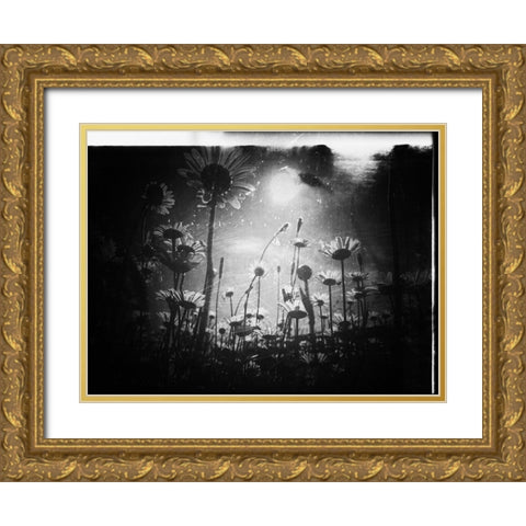 There is always a piece of sky Gold Ornate Wood Framed Art Print with Double Matting by Margau, Delphine