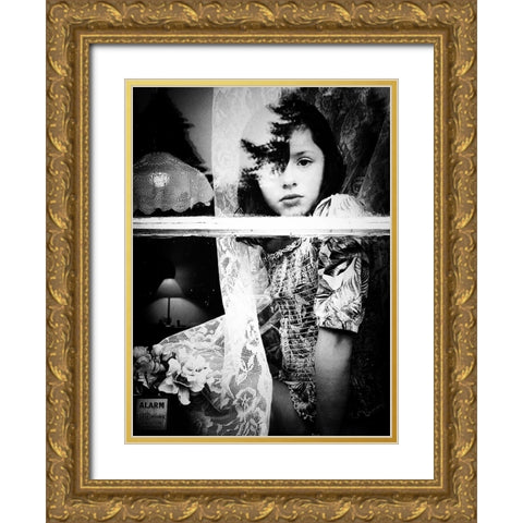 Reflection of the past Gold Ornate Wood Framed Art Print with Double Matting by Margau, Delphine