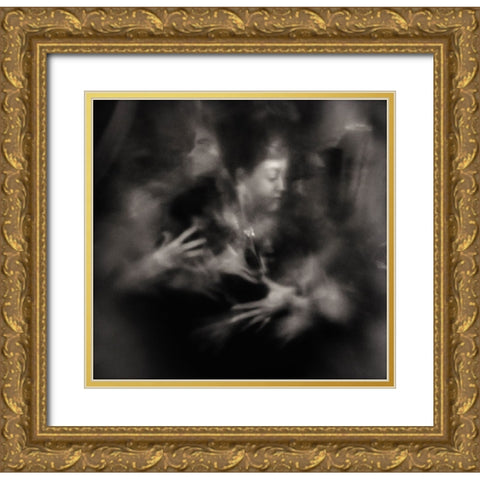 Portrait2 Gold Ornate Wood Framed Art Print with Double Matting by Shepelev, Yuri