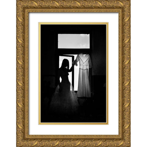 Fashion(Able) Gold Ornate Wood Framed Art Print with Double Matting by Bosogea-Tudor, Ileana