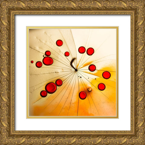 Power of the red Gold Ornate Wood Framed Art Print with Double Matting by Bosogea-Tudor, Ileana
