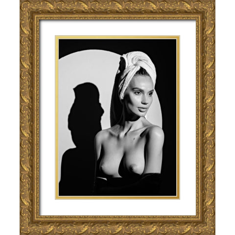 Kate Gold Ornate Wood Framed Art Print with Double Matting by Anton, Rostovskiy