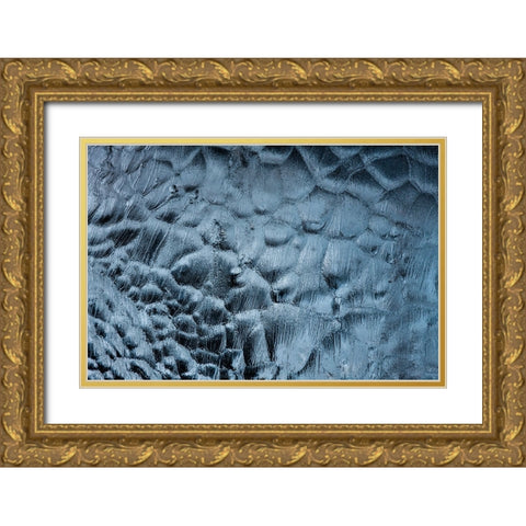 Ice textures Gold Ornate Wood Framed Art Print with Double Matting by Ruoppolo, Luigi
