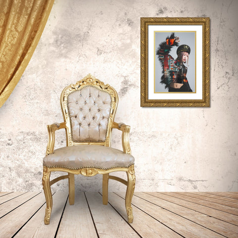Living with the night Gold Ornate Wood Framed Art Print with Double Matting by Daichi, Murakyami