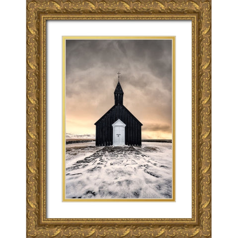 Untitled Gold Ornate Wood Framed Art Print with Double Matting by Vega Toledano, Cesar