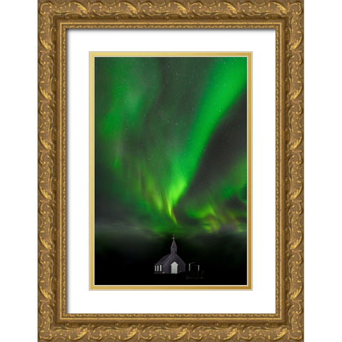 Celestial Dance Gold Ornate Wood Framed Art Print with Double Matting by Oberai, Jassi