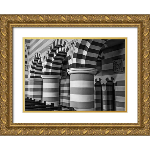 Chapel Arches Gold Ornate Wood Framed Art Print with Double Matting by Moss, Susan