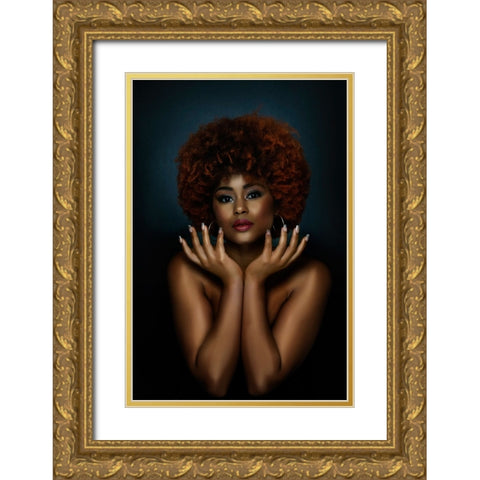 Untitled Gold Ornate Wood Framed Art Print with Double Matting by Pandya, Hardik
