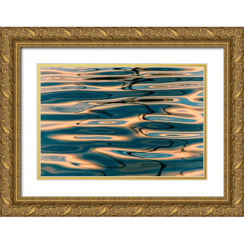 Ripples Gold Ornate Wood Framed Art Print with Double Matting by Xu, Mei