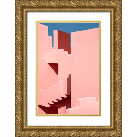 Shapes And Shadows Gold Ornate Wood Framed Art Print with Double Matting by Wride, Linda