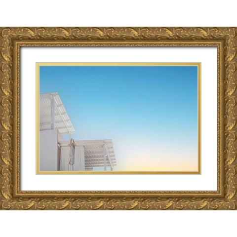 Sunshades Gold Ornate Wood Framed Art Print with Double Matting by Wride, Linda