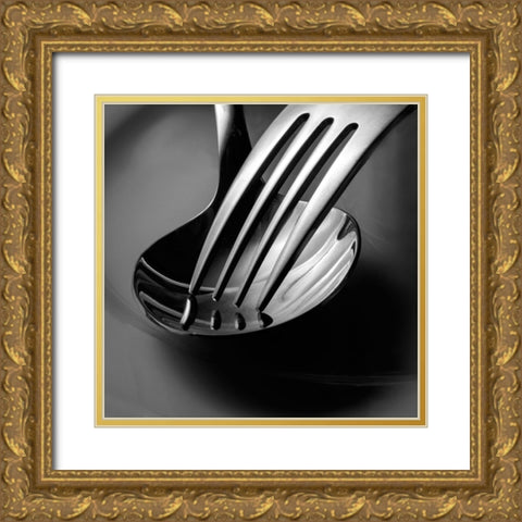 Broken Heart Gold Ornate Wood Framed Art Print with Double Matting by Sefer, Emel