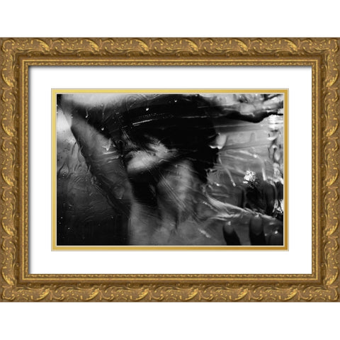 Girl Gold Ornate Wood Framed Art Print with Double Matting by Ishikura, Takaaki