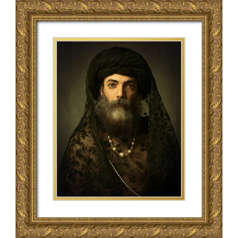 Mehdi mokhtari Gold Ornate Wood Framed Art Print with Double Matting by Mokhtari, Mehdi