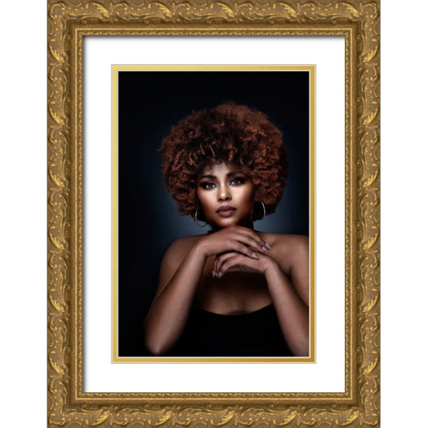 Untitled Gold Ornate Wood Framed Art Print with Double Matting by Pandya, Hardik