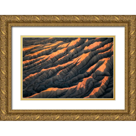 First light Gold Ornate Wood Framed Art Print with Double Matting by Macua, Gerald