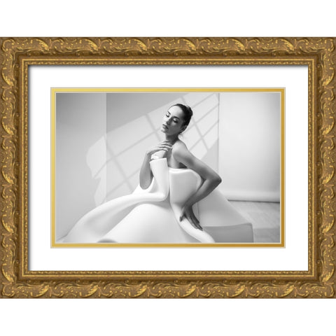 Fashion - Studio shooting Gold Ornate Wood Framed Art Print with Double Matting by Ovex, Alex