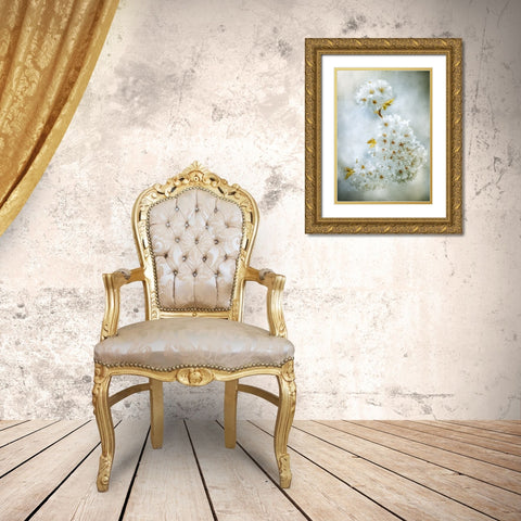 Cherry Blossoms Gold Ornate Wood Framed Art Print with Double Matting by Zvinakeviciute, Kristina