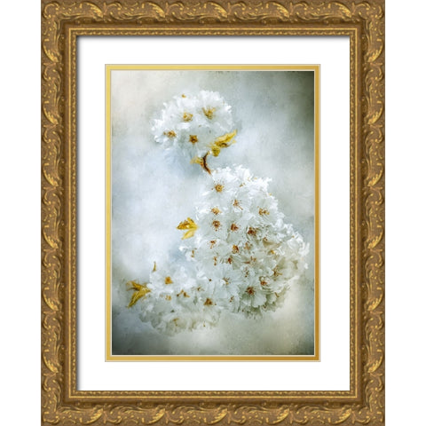 Cherry Blossoms Gold Ornate Wood Framed Art Print with Double Matting by Zvinakeviciute, Kristina